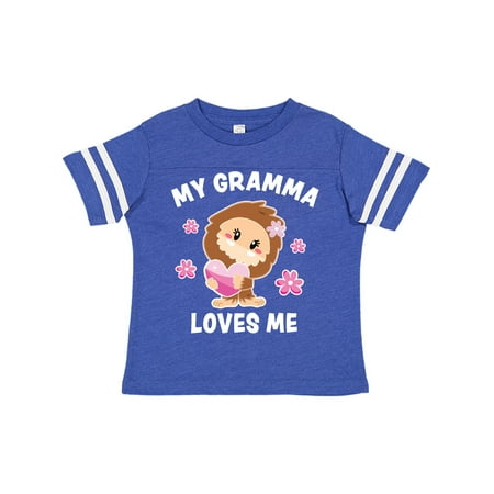 

Inktastic My Gramma Loves Me with Bigfoot Gift Toddler Toddler Girl T-Shirt