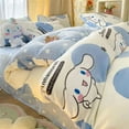 thumbnail image 3 of Sanrio Cinnamoroll Milk Velvet Quilt Cover Winter Cartoon Melody Kuromi KT Double Sided Velvet Single Quilt Cover Bedding Gift, 3 of 9