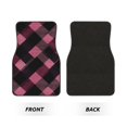 thumbnail image 3 of Crystal Fleece Car Floor Mats Set Of Four - Bottom Injection Molded For Easy Installation To Prevent Interior Contamination Suitable For Most Cars Argyle Plaid Darkorchid_3, 3 of 7