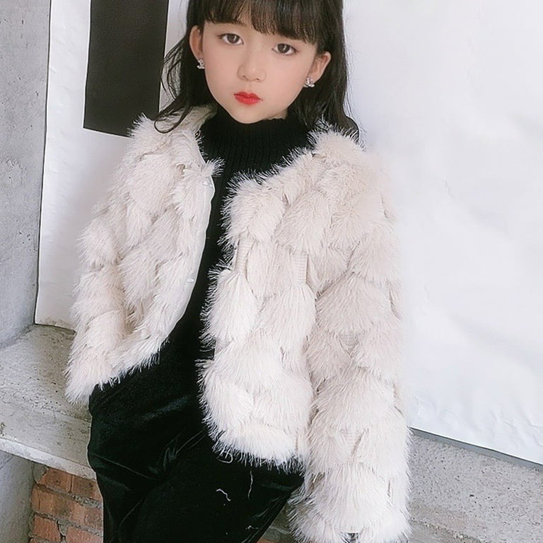 XXWXYD Toddler Girls F𝗎rry Sweater Top Winter Windproof Thicken