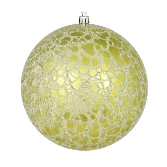 Vickerman N195873D Ornement Crackle Ball Lime 8 Po.