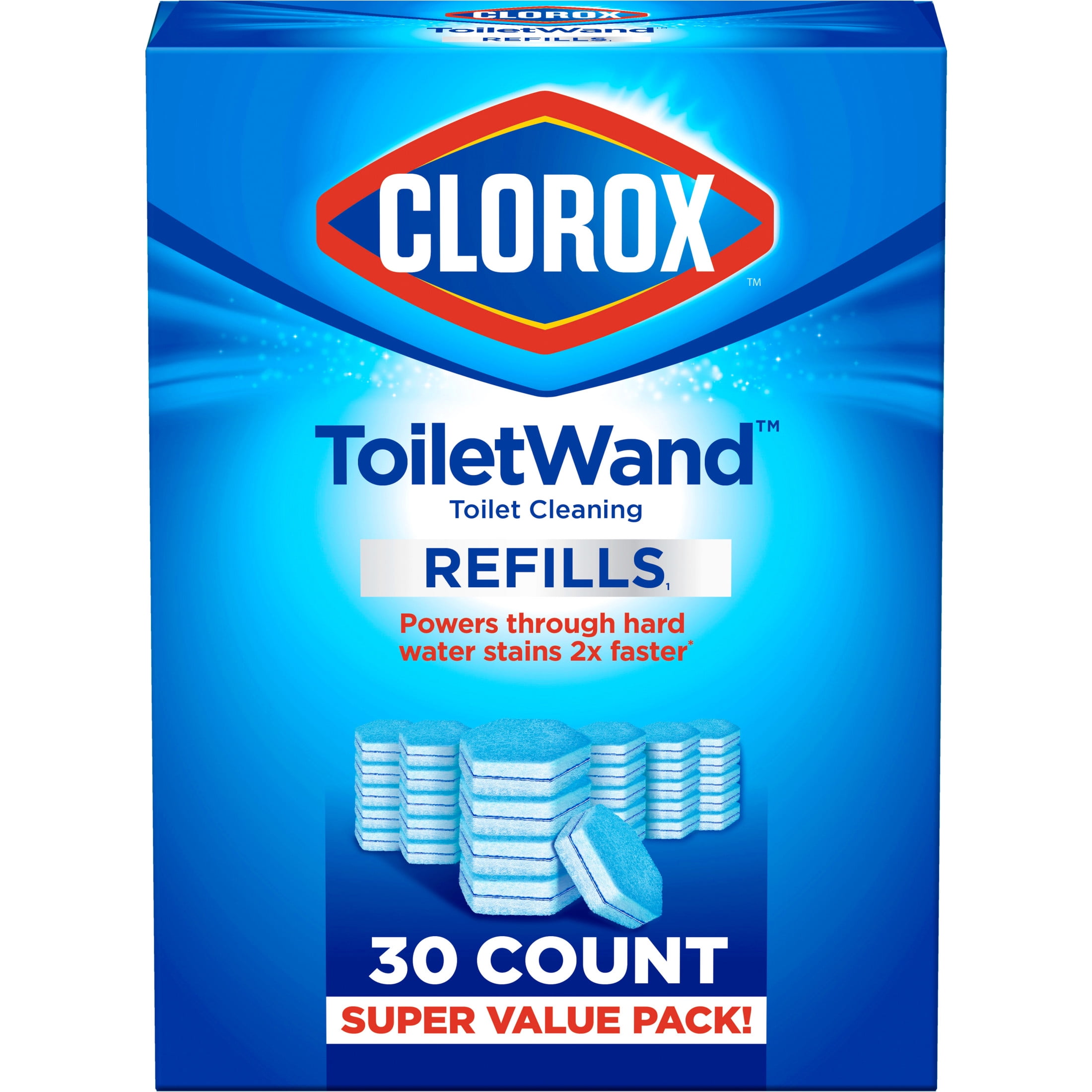 Clorox Toilet Wand Disposable Toilet Bowl Brush and Clorox Toilet Wand Toilet Cleaning Refills Bundle
