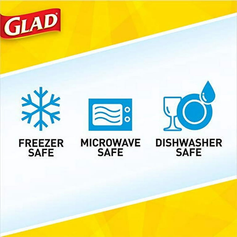 GladWare Deep Dish Food Storage Containers, Large Rectangle Food Storage,  Food Containers Hold up to 64 Ounces of Food