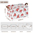 thumbnail image 7 of Yayeee Foldable Storage Basket for Shelves with Handles Waterproof Cloth Bins, Santa Hats Pattern, 7 of 7