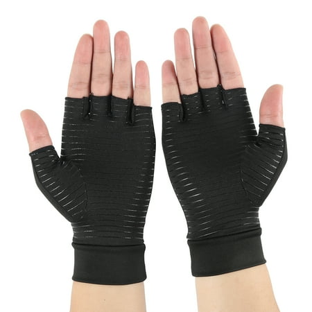 Compression Gloves Arthritis Gloves with Strap Fingerless Glove Hand ...