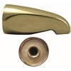 Westbrass D310-01 5-1/2" Reach Brass Wall Mount Tub Spout, Polished Brass