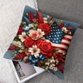 thumbnail image 7 of nygtbtfer Hopyeer American Flag Throw Pillow Covers Liliy Green Leaves Garland Linen Pillowcase Independence&nbsp;Day Home Decor Cushion (PA-flag), 7 of 7