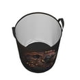 thumbnail image 5 of DouZhe Waterproof Collapsible Large Laundry Baskets, Lion Feline Predator Prints Circular Hamper with Handles, 5 of 7