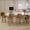 Brown, variant on Genpo Swivel Bar Stools Set of 4, 26" Kitchen Counter Height Stools with Back Wooden Legs and Footrest, Black Leather Barstools for Kitchen Island