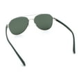 thumbnail image 7 of Mens Antiglare Polarized Lens Iconic Officer Metal Rim Pilots Sunglasses Silver Green - Green, 7 of 7