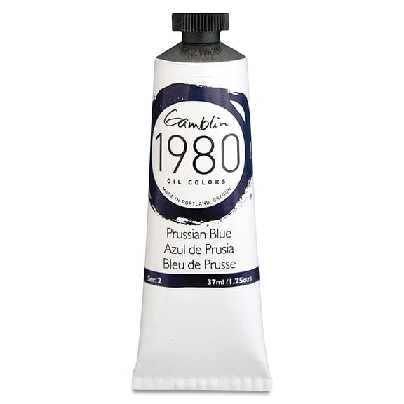 Gamblin 1980 Oil Color, 37ml, Prussian Blue