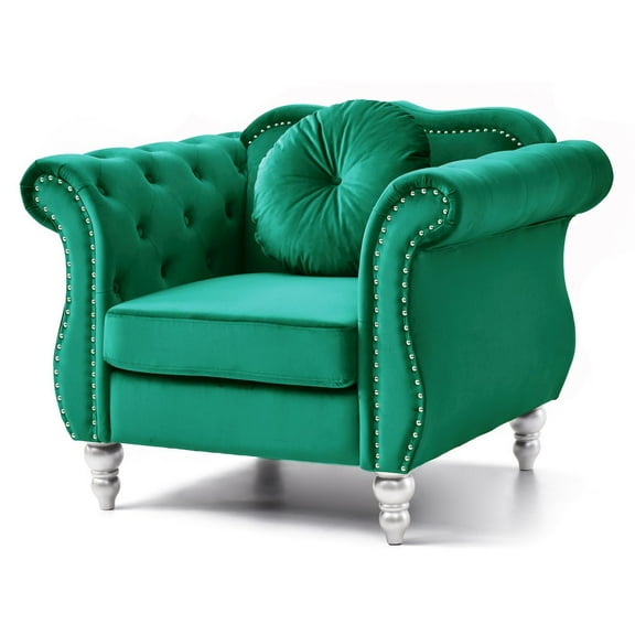 Glory Furniture Hollywood Accent Chair in Green Color