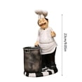 thumbnail image 3 of French Decorative Chef Figurine - Resin Home Decoration with Cutlery Bucket for Gourmet Kitchen Decorations & Collectible Housewarming Gifts, 3 of 5