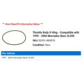 thumbnail image 2 of Throttle Body O-Ring - Compatible with 1999 - 2006 Mercedes-Benz SL500 2000 2001 2002 2003 2004 2005, 2 of 2