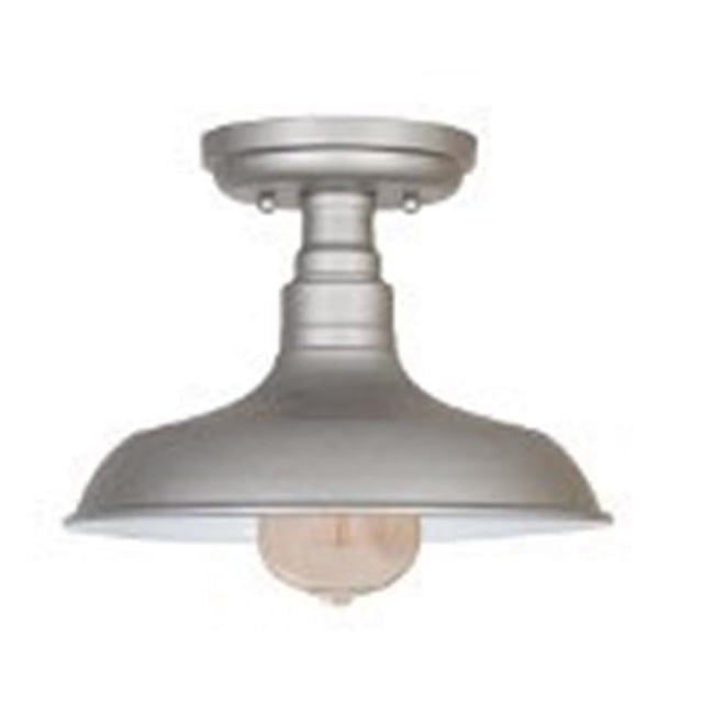 Design House 519876 Kimball 1-Light Ceiling Mount Industrial Light, Galvanized Steel Finish