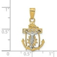 thumbnail image 2 of 14k Two-Tone Gold Mariners Cross Pendant - 1.3 Grams - Measures 16x13mm, 2 of 2