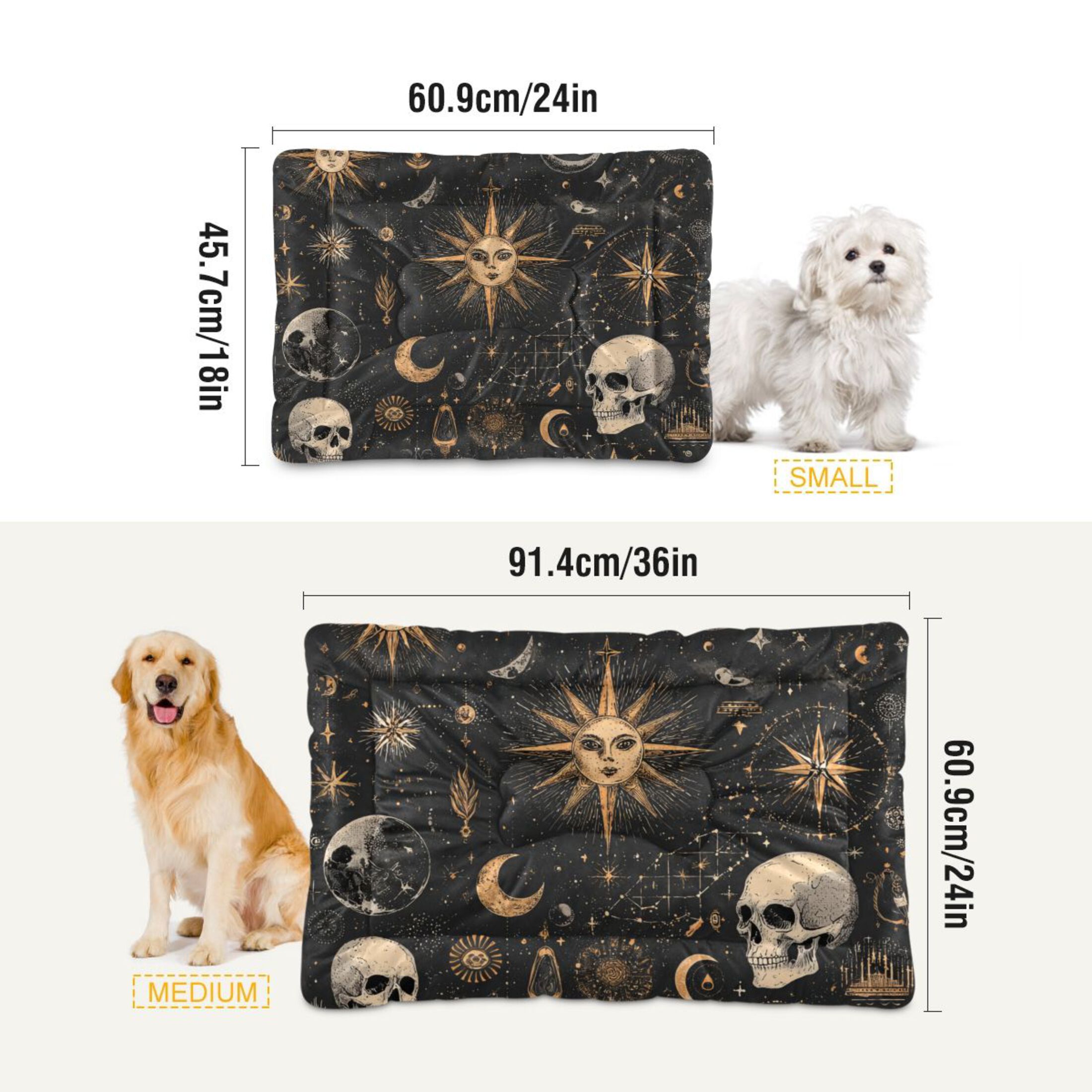 Cozy Mat Pet Bed Indoor Outdoor Warm Soft For Cat Dog Puppy(S/M) Space-themed