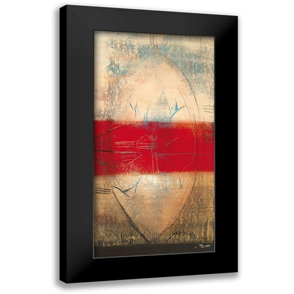 Becam, Carole 9x14 Black Modern Framed Museum Art Print Titled - Lignes rouges I