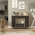 thumbnail image 2 of Furniture of America Tarian Wood 10-Bottle Buffet Server in Natural Oak, 2 of 5
