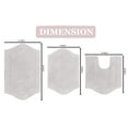 thumbnail image 4 of Home Weavers Waterford Collection 100% Cotton Non-Slip Bathroom Rug Set Machine Washable Bathroom Rug-17"x24", Bath Rug- 21"x34", U Shaped Contour- 20"x20", Light Gray Color 3 Piece Bath Rug set, 4 of 8