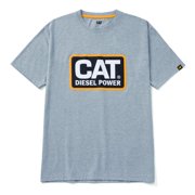 CAT Caterpillar Men's Diesel Power Short Sleeve Classic Fit Short Sleeve T-Shirt, Heather Grey Yellow, Medium