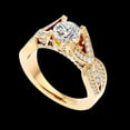 thumbnail image 5 of 2.30 Ct Round Cut Moissanite Diamond Stunning Bridal Ring for Women Solid 14K Yellow Gold Size 8 (D/VVS1) by Diamond-Capitals, 5 of 8