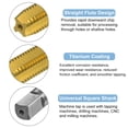 thumbnail image 3 of Uxcell Metric Thread Tap M12 x 1.75 130mm Extra Long Ti-Coated 6542 High Speed Steel Straight Flute, 3 of 5