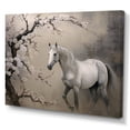 thumbnail image 2 of Designart "Horse Grey Asian Painting II" Animals Wall Art Print, 2 of 5