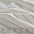 thumbnail image 3 of MooMee Striped Pillowcases 100% Washed Cotton Linen Like Textured Envelope Closure Set of 2 (White& Sage Green Wide Stripes, King), 3 of 5