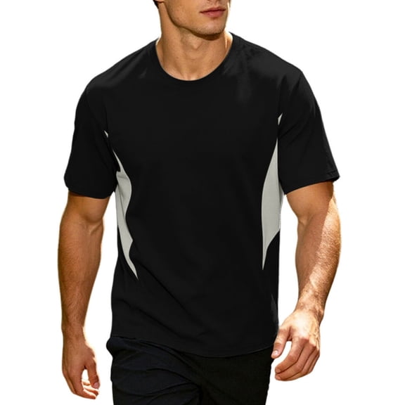 Luvrsol Tshirts for Men Big & Tall Solid Crew Neck Basic Top Soft Cooling Bamboo Fiber Breathable Summer Tees M-4XL