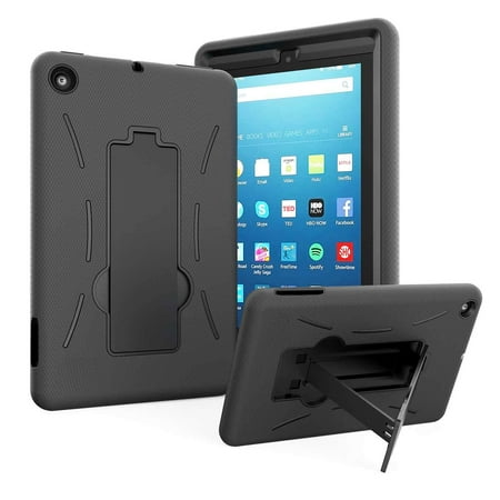 EpicGadget Fire 7 2019 Hybrid Case, for Amazon Fire 7 inch Tablet (9th Generation, 2019 Released) - Heavy Duty Hybrid Case Cover with Kickstand + 1 Screen Film and 1 Pen (Best Hybrid Tablet 2019)