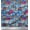 Medium Blue, variant on Soimoi Cotton Duck Fabric Artistic Flower & Square Geometric Print Fabric by Yard 42 Inch Wide