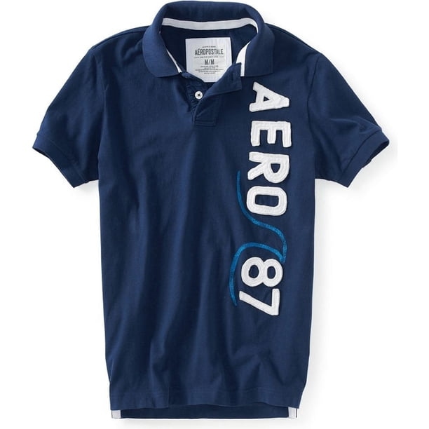 Aeropostale Aero 87 - Polo de rugby para hombre, color azul, extragrande