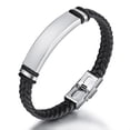 thumbnail image 2 of CHENZERO Men Braided Link Stainless Steel Chain Bracelet Necklaces, 2 of 4
