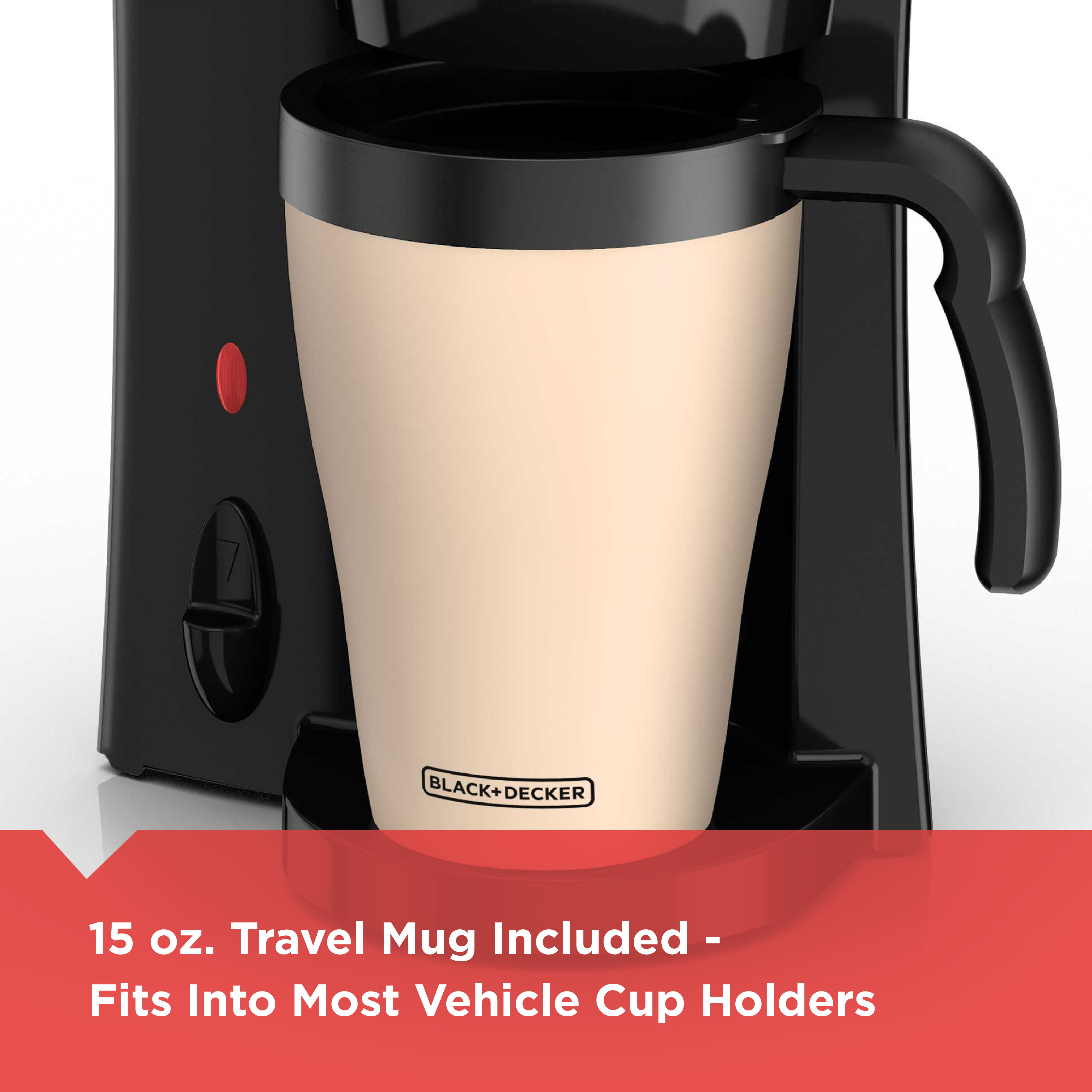 Black & Decker Brew 'n Go Personal Coffeemaker with Travel Mug, Black/White,  DCM18 - Macy's