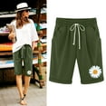 thumbnail image 2 of Viikei Womens Shorts Plus Size Women's Summer Print Five Points Large Size Cotton Linen Pants Casual Pants, 2 of 6