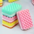 thumbnail image 3 of 10 esponjas de limpieza multiusos de alta densidad y ondas pequeñas, antirayaduras, para fregar platos, para cocinas, baños y coches (color aleatorio)., 3 of 7