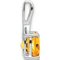 thumbnail image 2 of 14K White Gold Cushion Citrine And Diamond Pendant (Width 8.2) (Length 18) - Jbsp, 2 of 5