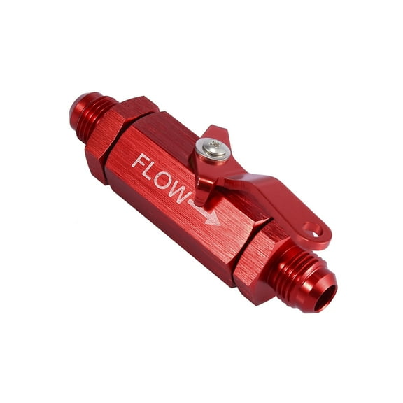 Unique Bargains Car AN6 -6AN 9/16"-18 Thread Male Fitting Inline Fuel Shut Off Valve 3/8"