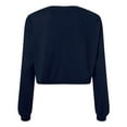 thumbnail image 2 of Bella & Canvas B10306654 FWD Fashion Women Crop Long Sleeve T-Shirt, Navy - Medium, 2 of 3