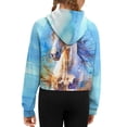 thumbnail image 2 of Chaqlin Watercolor Horse Lightweight Sweatshirt Youth Girls Zip Up with Pocket Casual Pullover Athletic Zip Up Lightweight Sweatshirt Size 9-10, 2 of 7