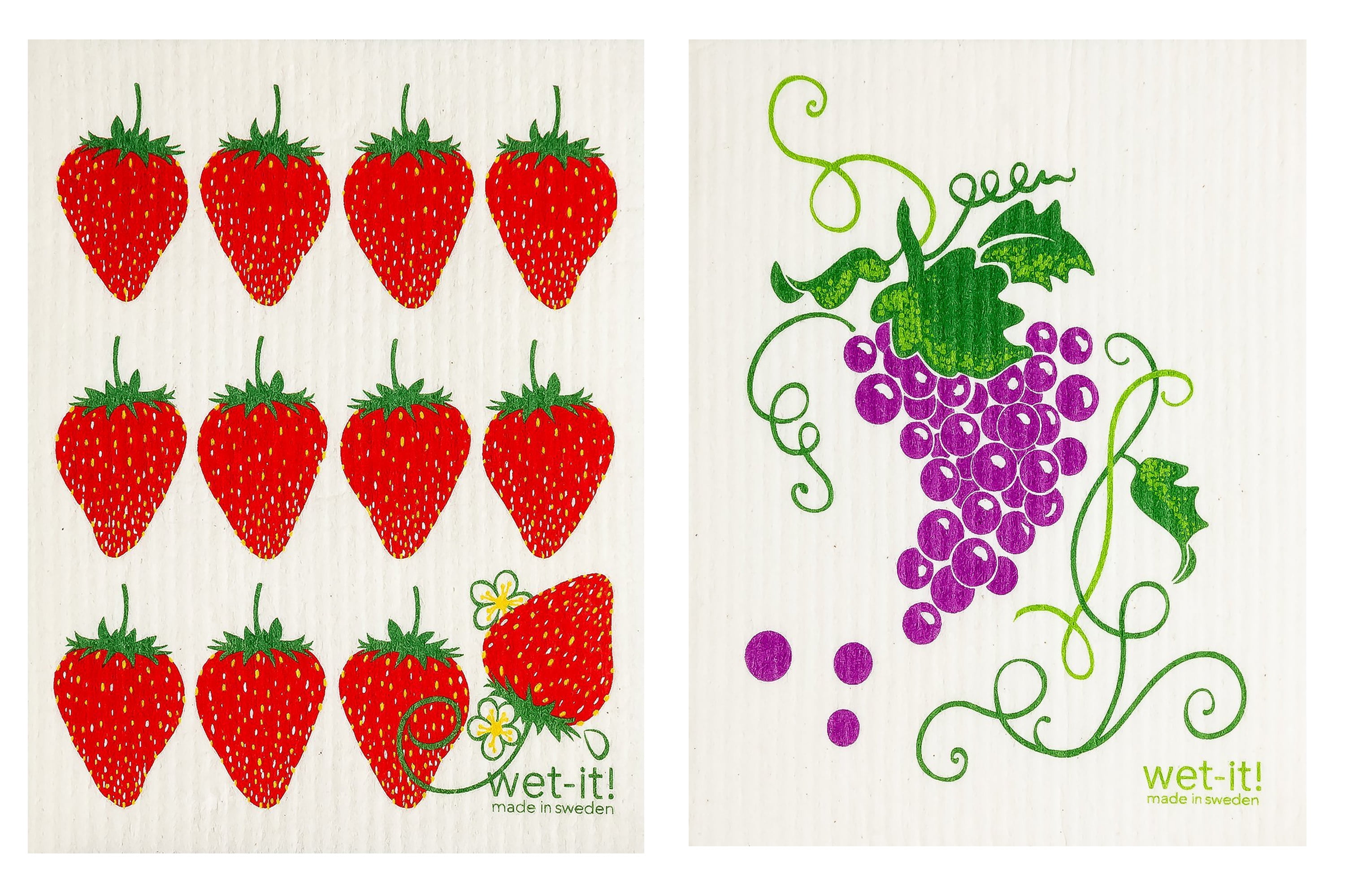 Watermelon & Details about   Wet-It 2 Pack Swedish Treasures Dishcloth & Cleaning Cloth 