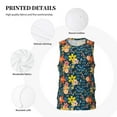 thumbnail image 6 of Gaeub Blue Floral Men's Mesh Basketball Jersey, Quick-Drying Sleeveless Top S-4XL, Loose Muscle Tank Top -Small, 6 of 9