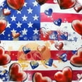 thumbnail image 6 of Orinice American Flag Hearts Americo Makk Round Table Cover Stain Resistant Washable Indoor Outdoor Tablecloth Kitchen Dining Wedding Parties Elastic Edge 100% Polyester Fiber 38-42, 6 of 8