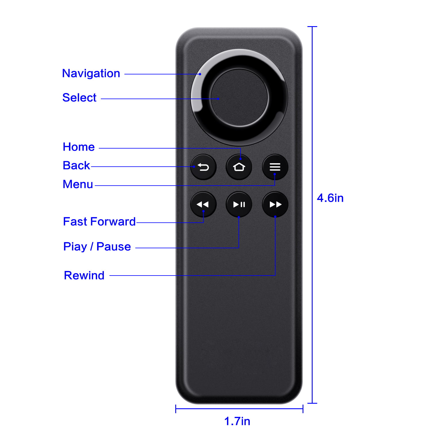 New Cv98lm Remote Control Replacement For Amazon Fire Tv Stick Walmart Com Walmart Com