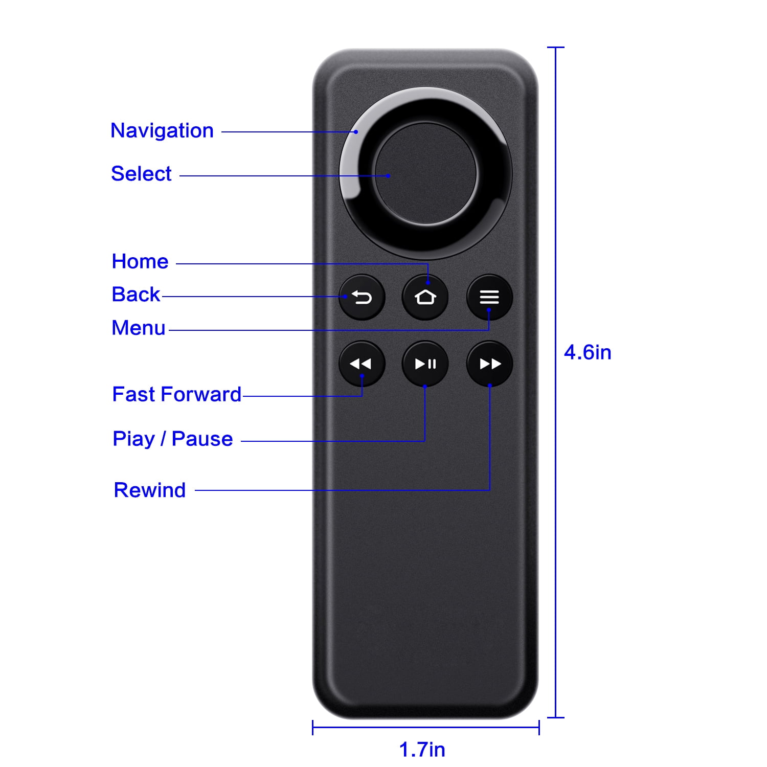 New CV25LM Remote Control replacement for Amazon Fire TV Stick