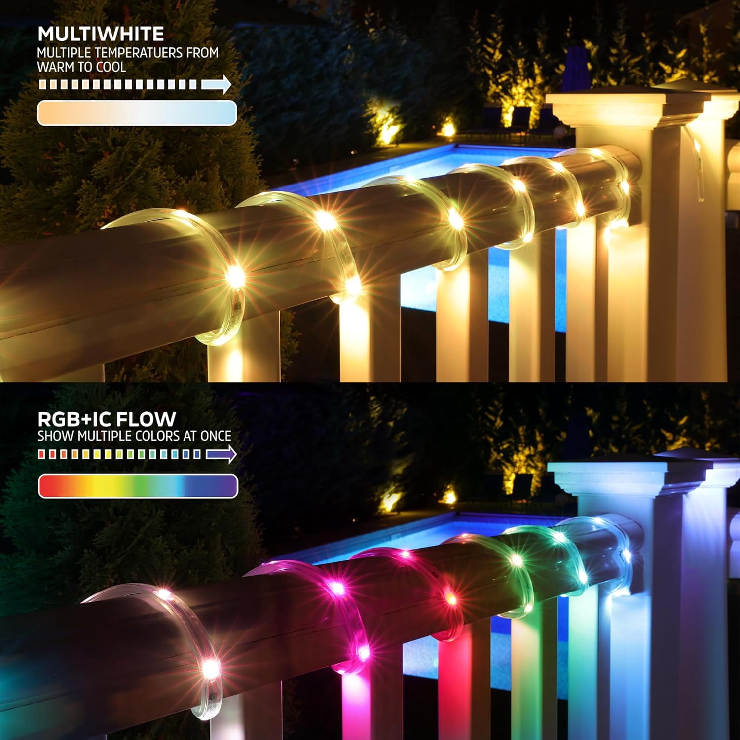 Energizer Smart LED Strip Lights, Waterproof & Sound Reactive Light Strips for Indoor/Outdoor, 50 ft