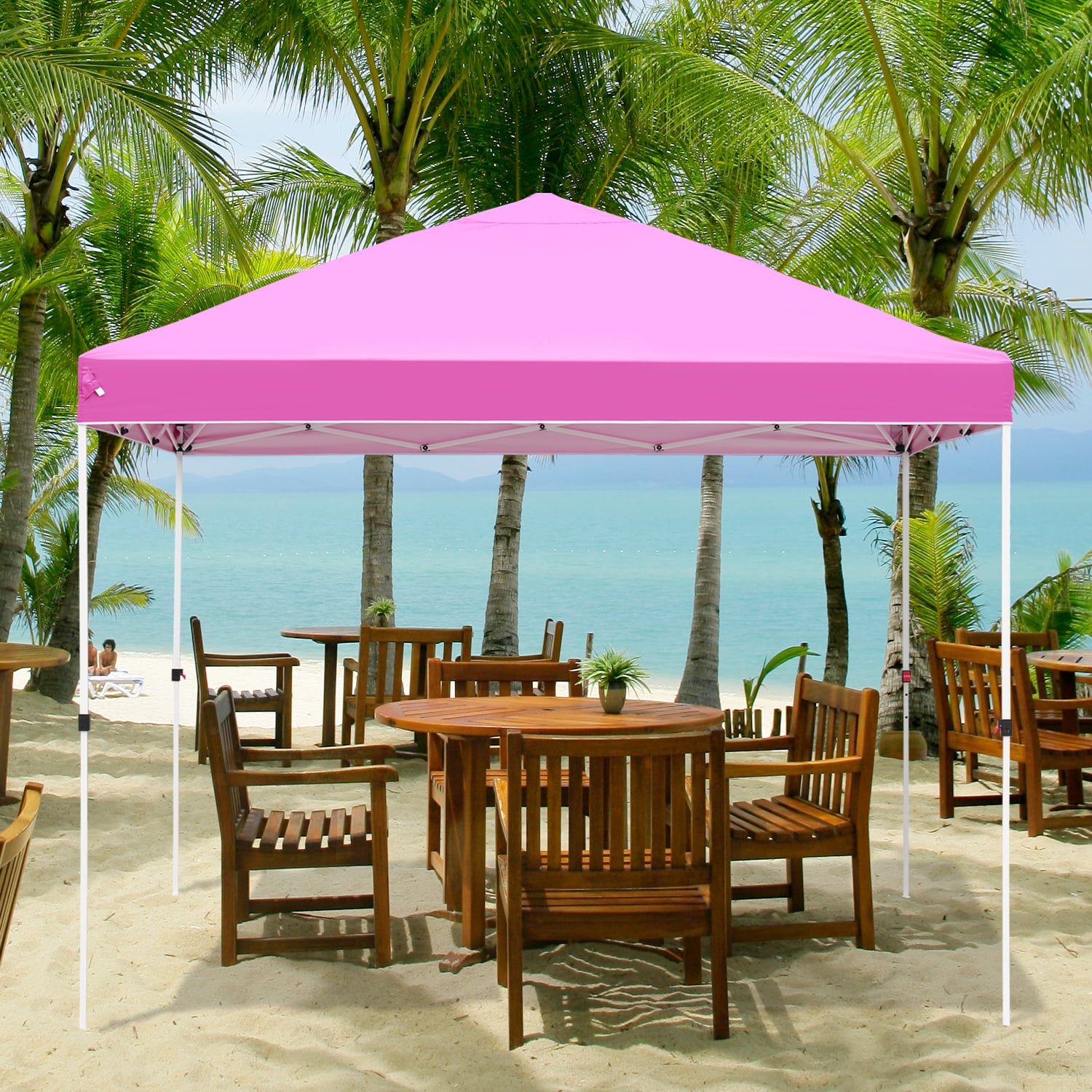 Outdoor Basic 10' x 10' Pop up Canopy Tent Outside Canopy, One Push