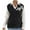 #491-Black, variant on Neewe Sweater Vest for Women V Neck Sleeveless Knit Solid Casual Flower Pullover Tops