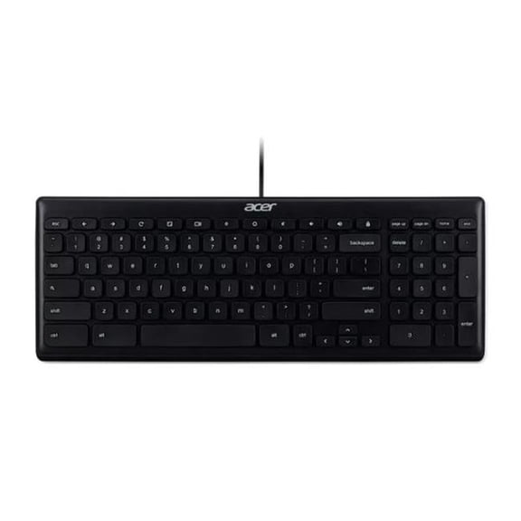 Acer America GP.KBD11.00S AKB910 Chrome Wired Keyboard, Black